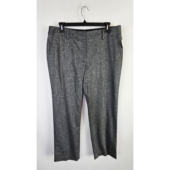 New Talbots Classic Straight Italian Made Wool Blend Herringbone Pants Size 18 - Picture 1 of 11